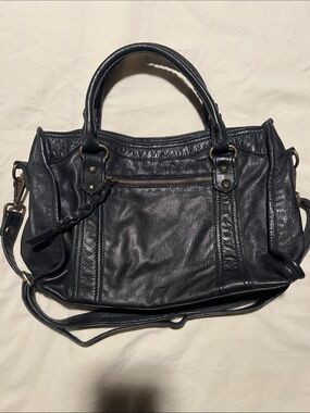 Tano leather satchel/shoulder bag
